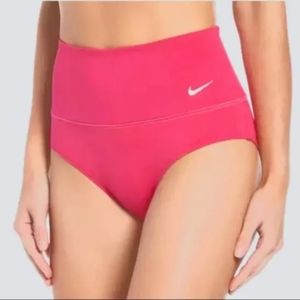 Nike Swim Women's NWT Hot Pink High-Waisted Bikini Bottoms Size Large